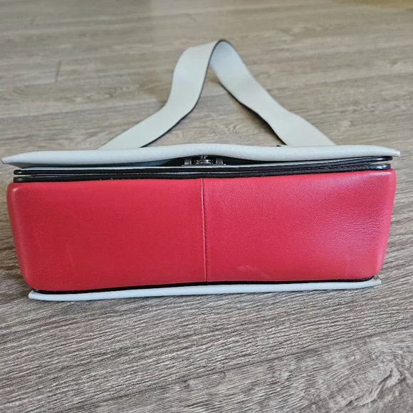 Celine Medium Frame Bag Red & Jade Green Calfskin Leather Fall 2017 Phoebe Philo